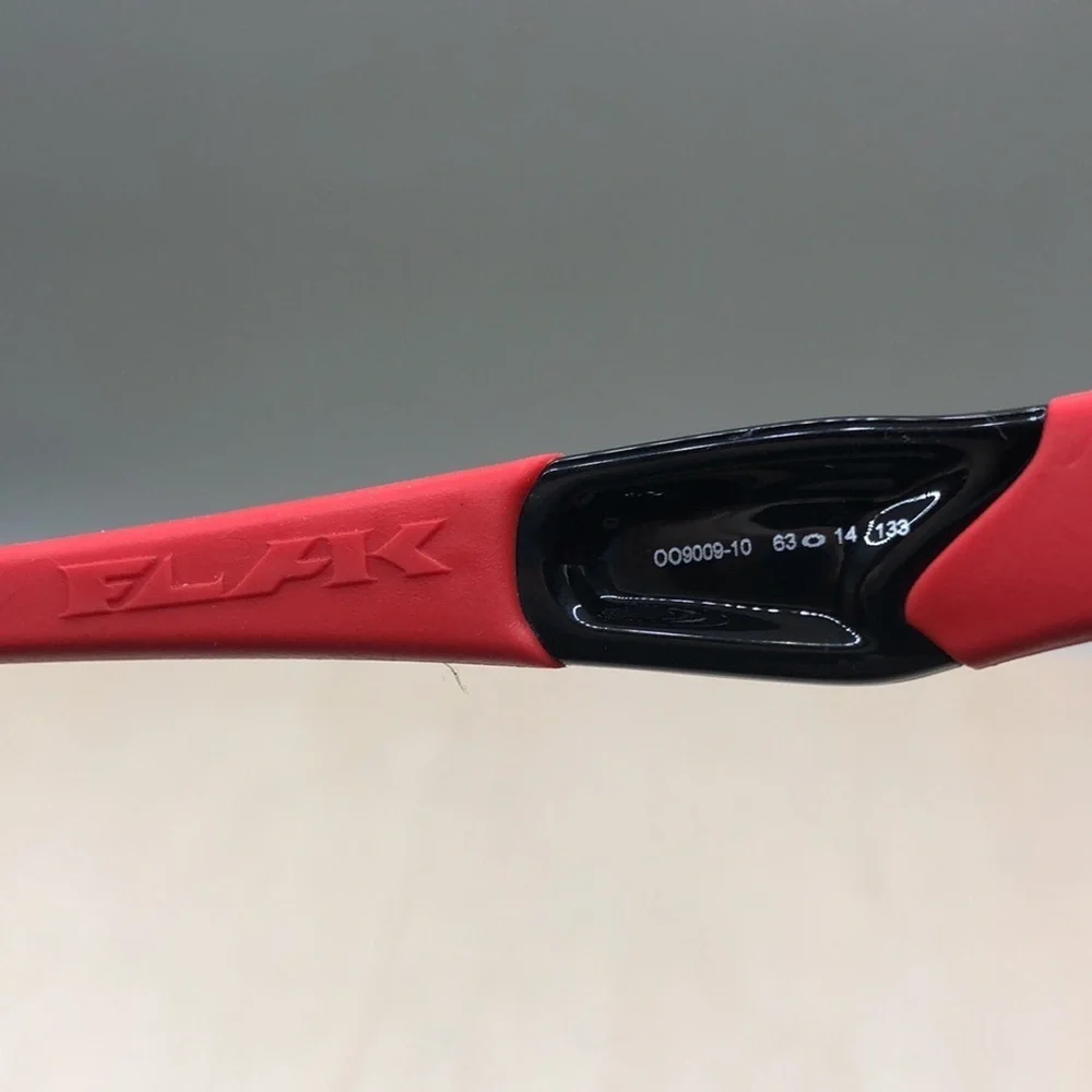 Oakley Flak OO9009-10 Sunglasses Wrap FRAMES ONLY Black Red Unisex.